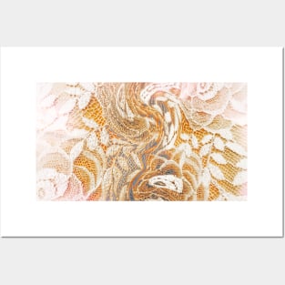 Delicate swirled lace Posters and Art